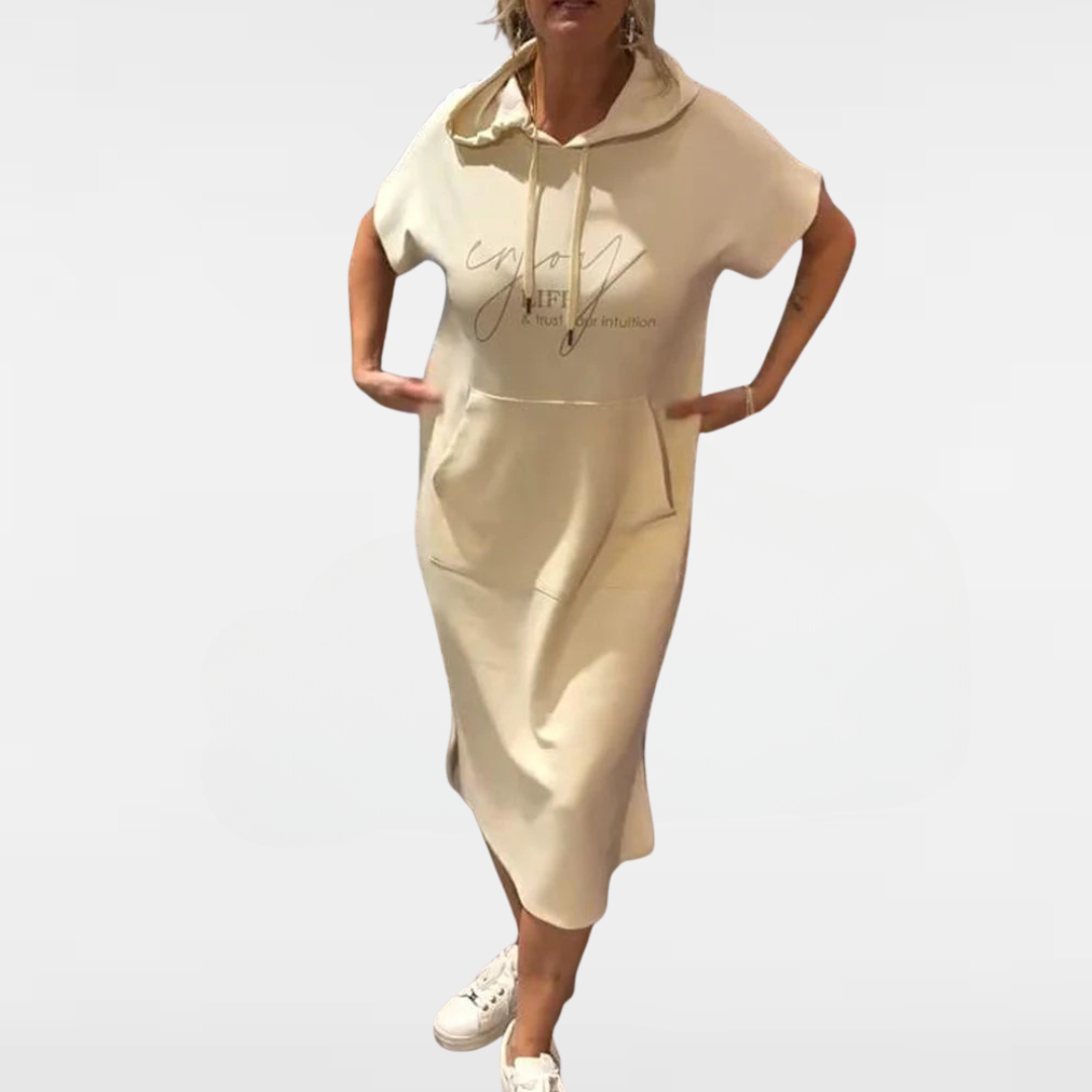 SHEILA | LÅNG KLÄDNAD MED HUVA