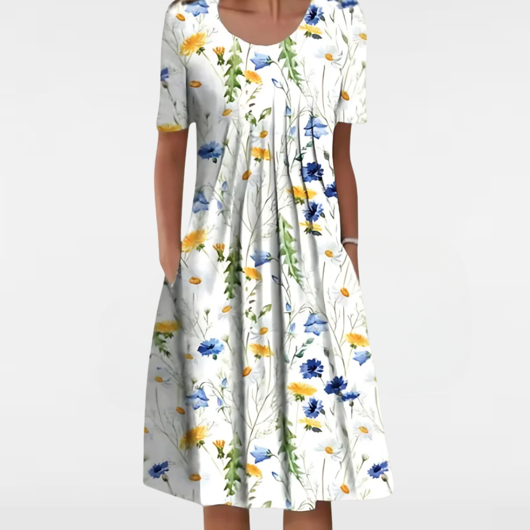 Evalisse | Smickrande Midi Lagerklänning