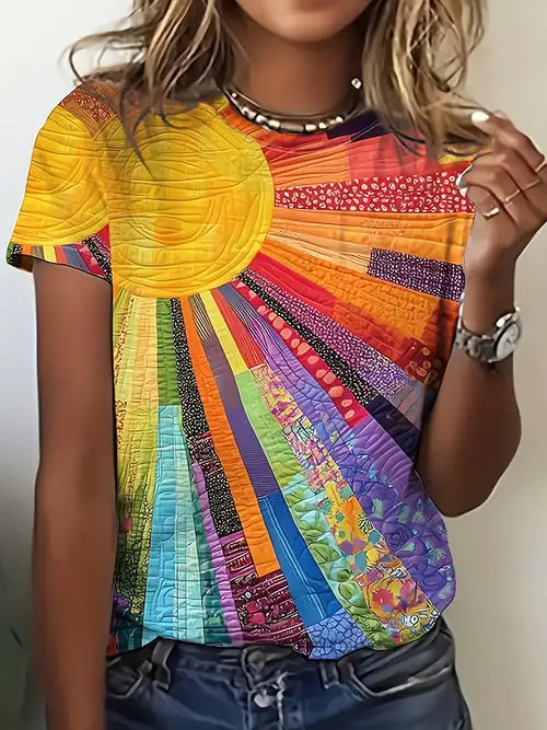 Ida | Solstråle Patchwork T-shirt