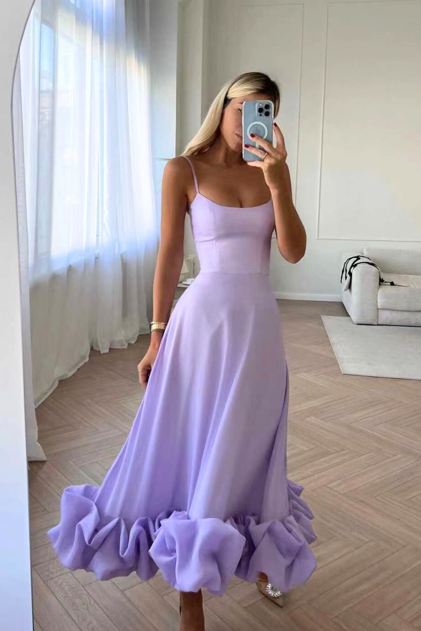Ulrika | Elegant Flödande Klänning i Svart