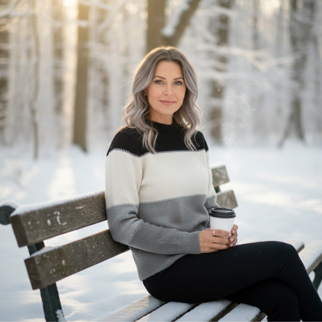 Tyra | Avslappnad Tröja i Klassisk Stil, Neutral Färg, Bekvämt Material