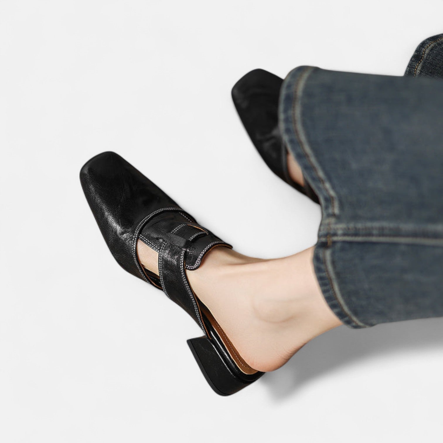 Sigrid | Eleganta Läder Sandaler i Svart
