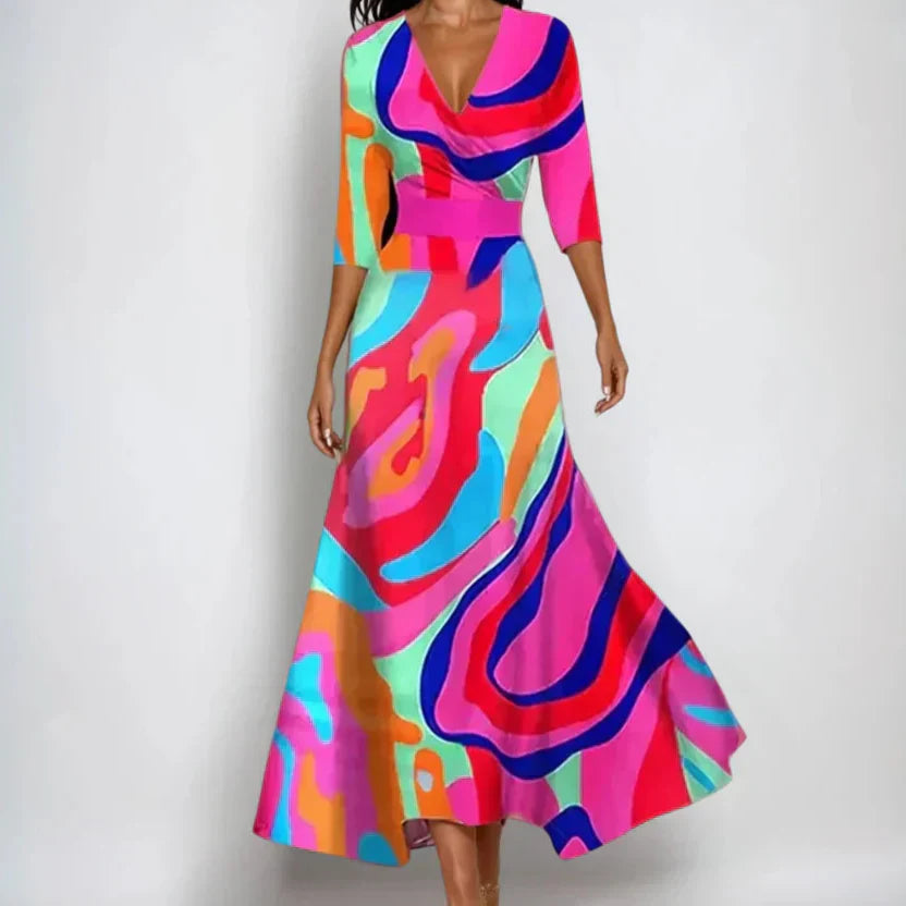 Lucia | Lyxig Blommig Klänning