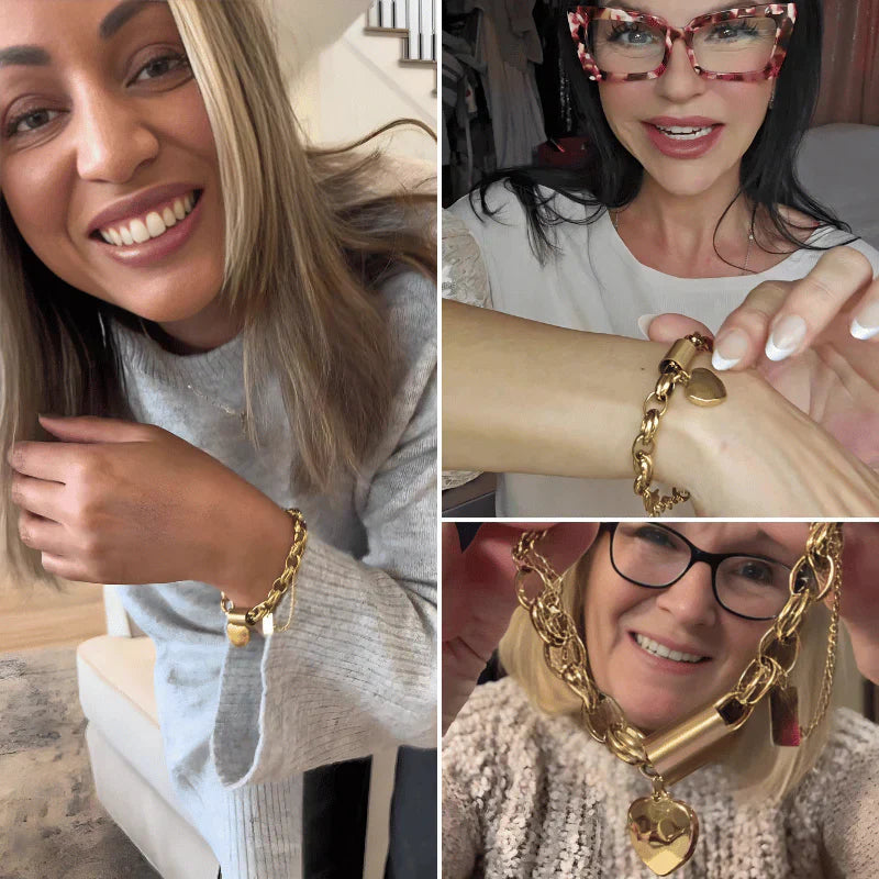 Sofia | Elegant Förgylld Chunky Armband i Guld