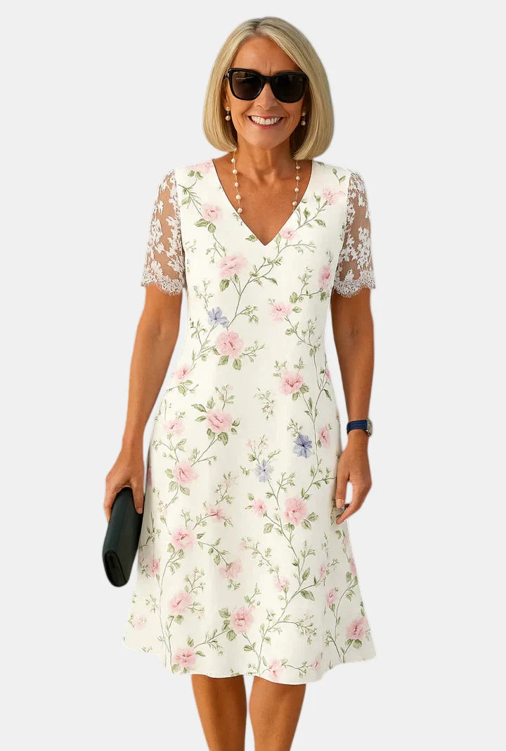 Yvonne | Elegant Midi Klänning i Svart