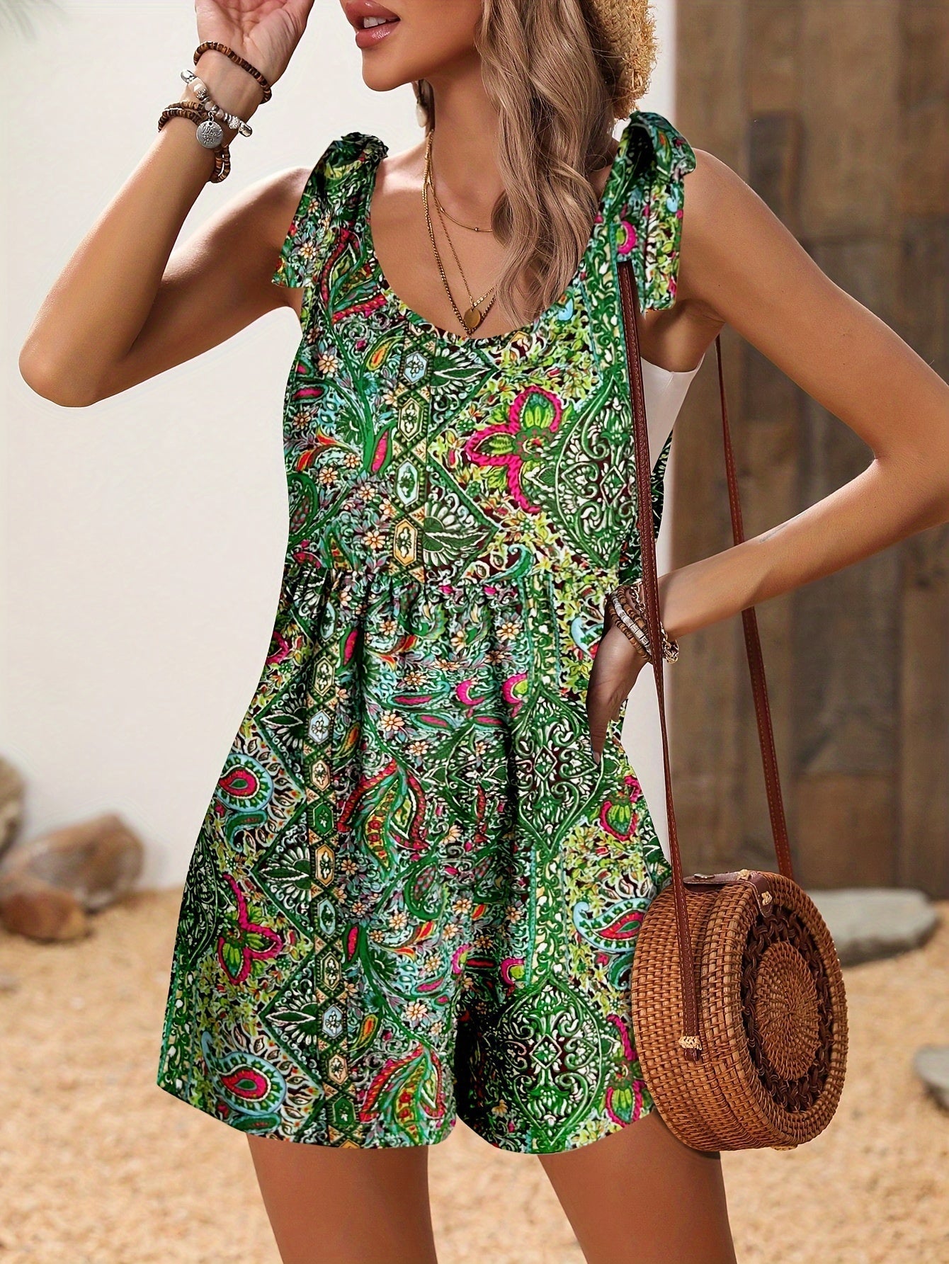 Lisa | Bohemisk Mönstrad Byxdress
