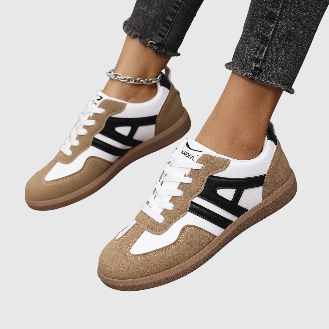 Elsa | ortopediska sneakers i vit canvas med stödjande sula