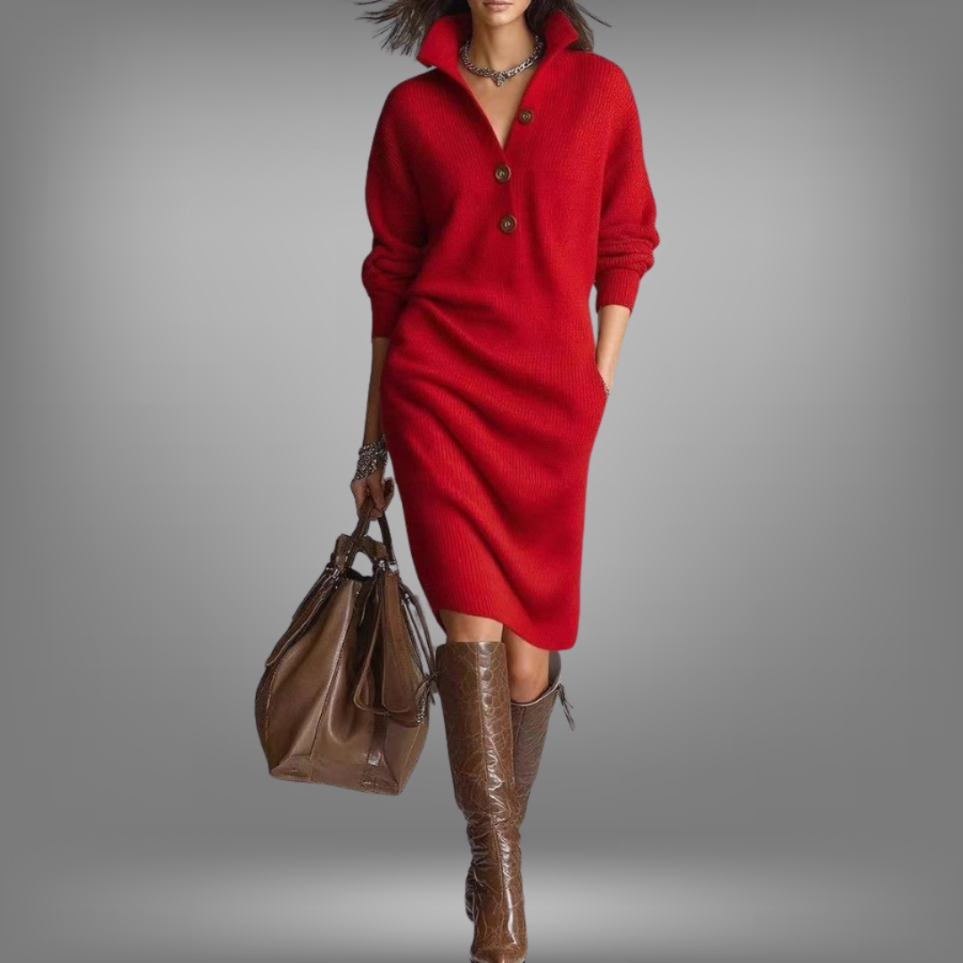 Varm stickad klänning Jane