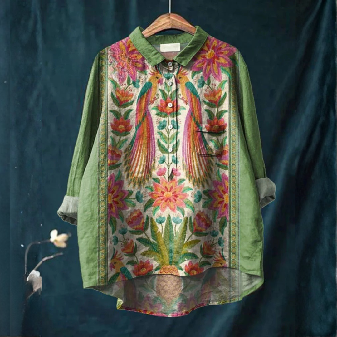 Nina | Tropisk Påvsskjorta