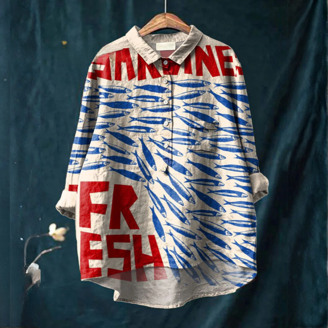 Ocean | Färsk Sardintryck Skjorta