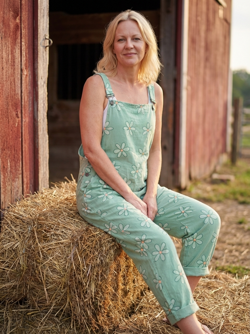 Eva | Blommig jumpsuit med avslappnad passform och vida ben