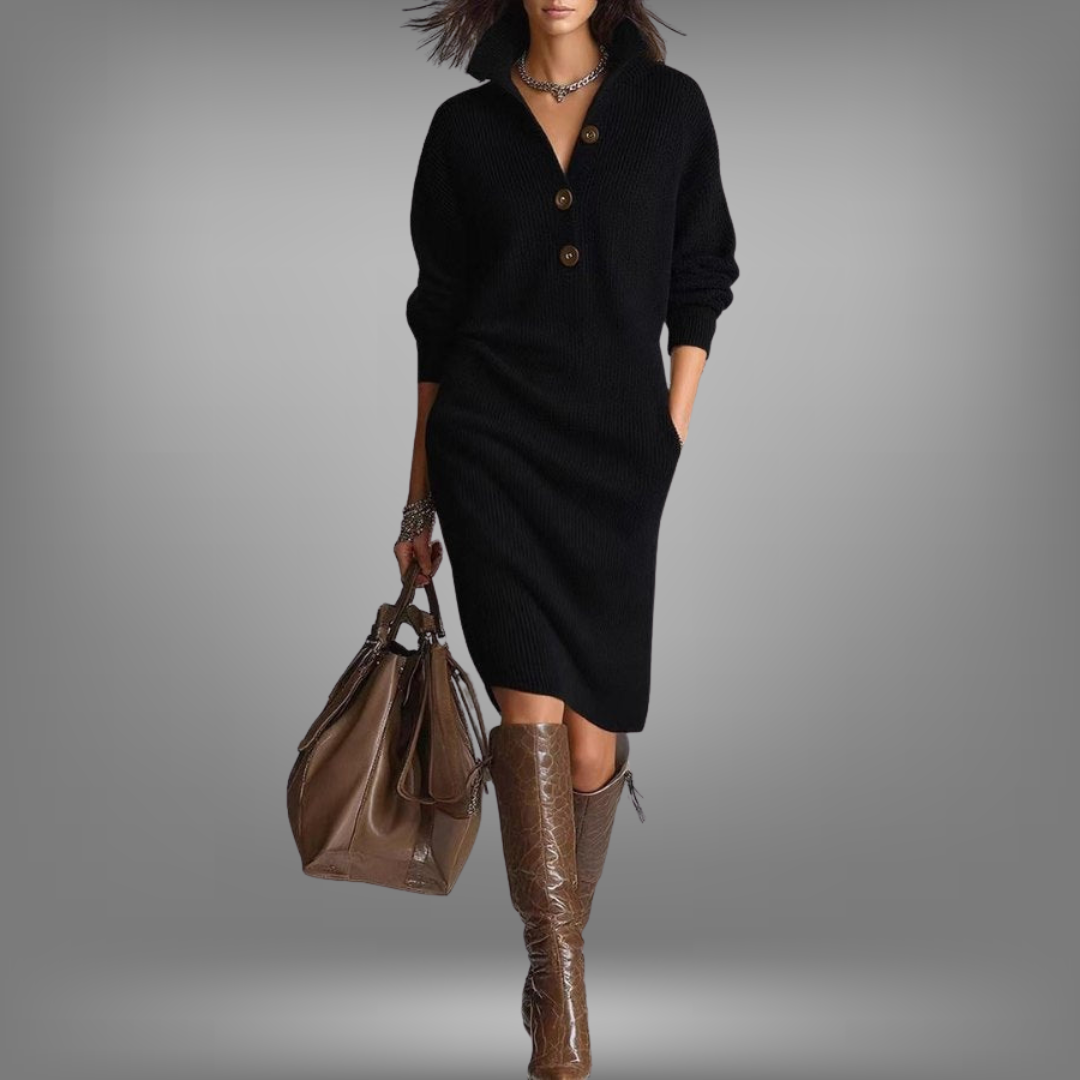 Varm stickad klänning Jane