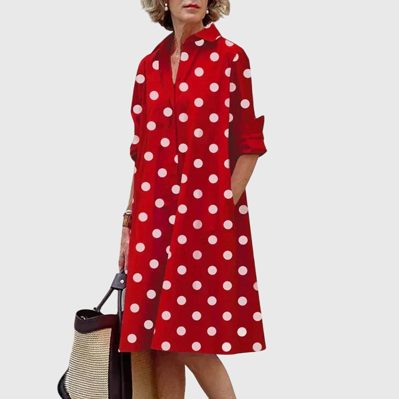 Alma | Elegant Klänning Med Fickor