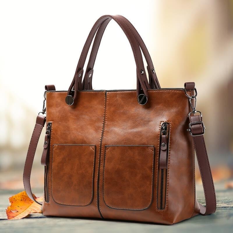 Maria | Ikonisk Retro PU Läder Crossbody Handväska