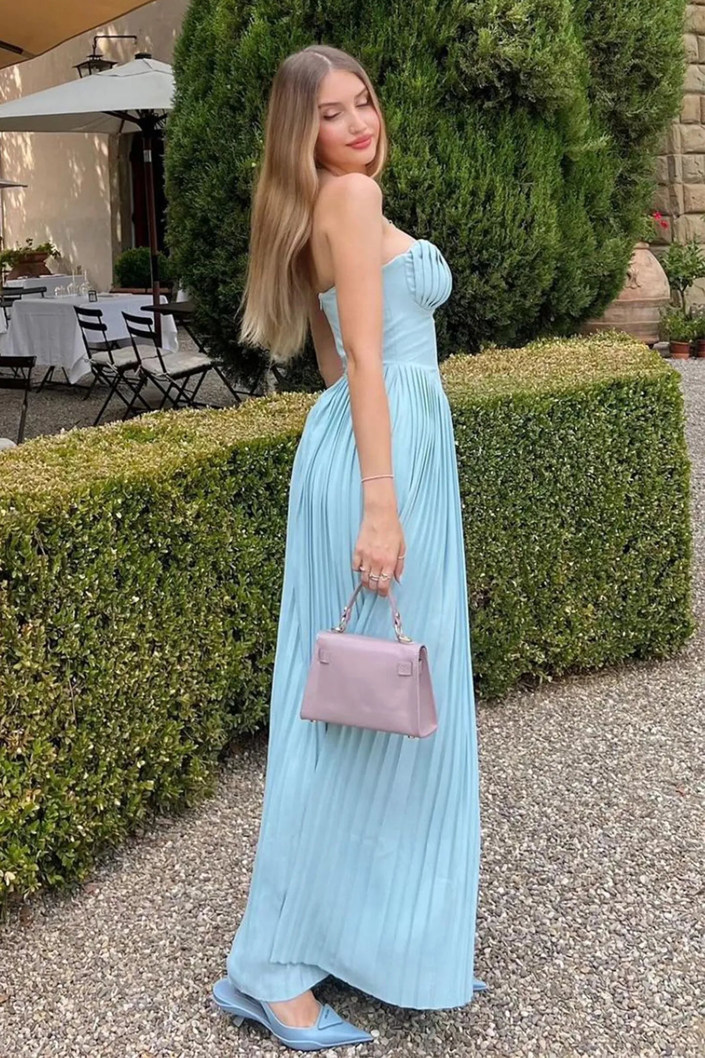Sofia | STYLISH STRAPLESS MAXI KLÄNNING
