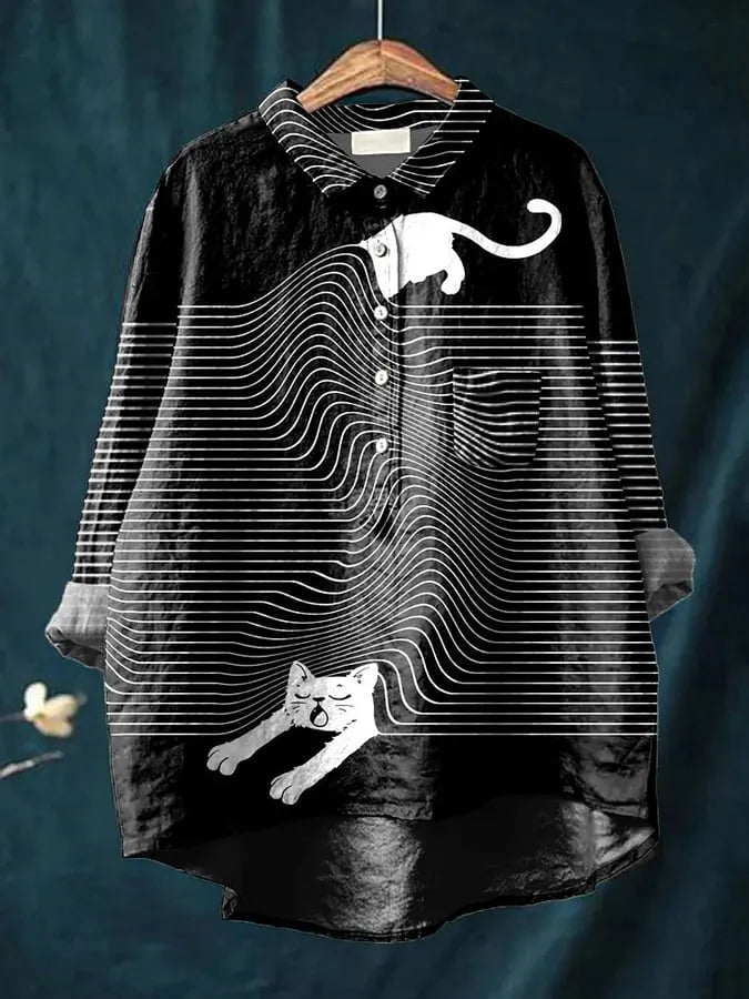 Ulrika | Oversized T-shirt med hundmotiv, svart bomull