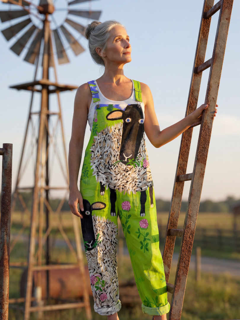 Sara | Avslappnad jumpsuit med allover-tryck i multicolour