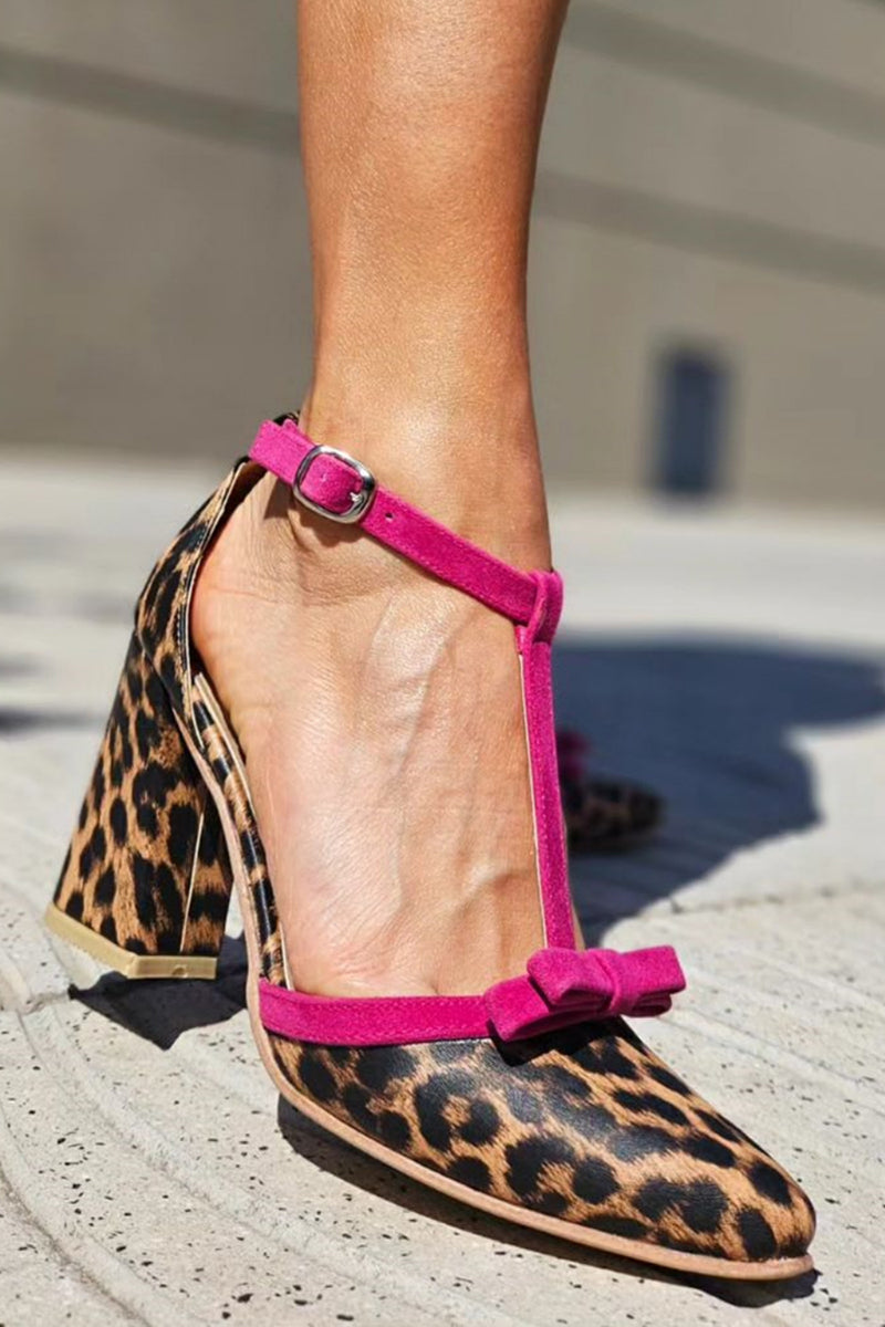 Lena | Gröna Leopardmönstrade Sandaler Med Färgstark Accent