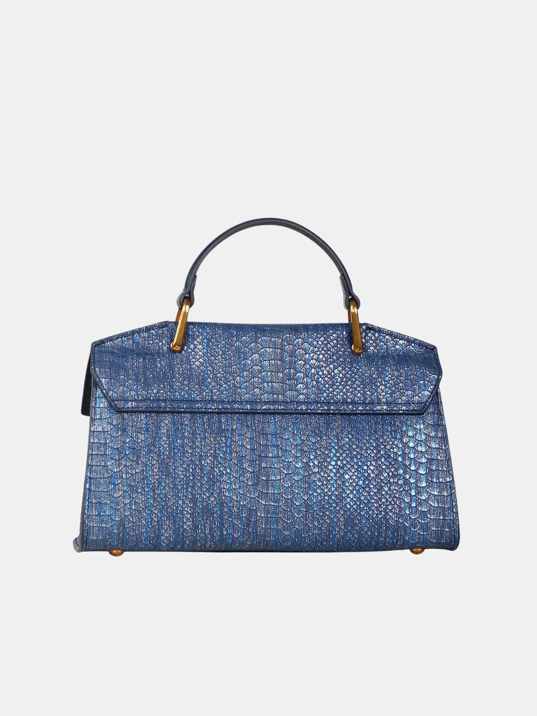 Sigrid | Python Tote Bag i svart läder