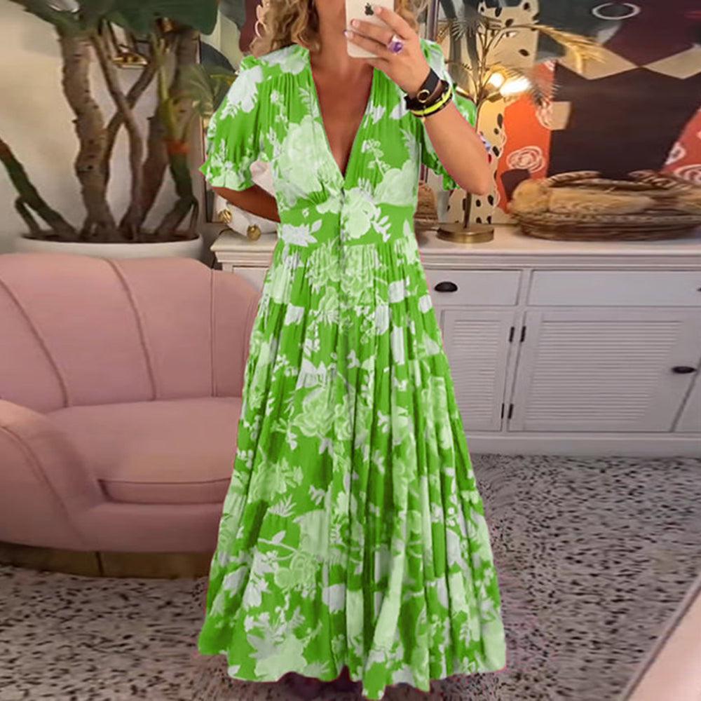 Floriana - Livlig Blommig Klänning