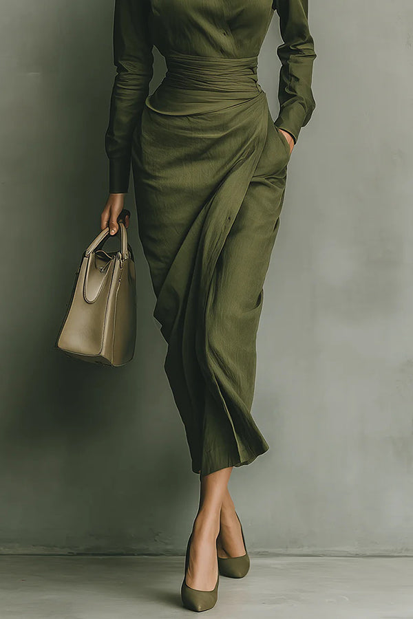 Frida | Wrap-Style Maxi Klänning
