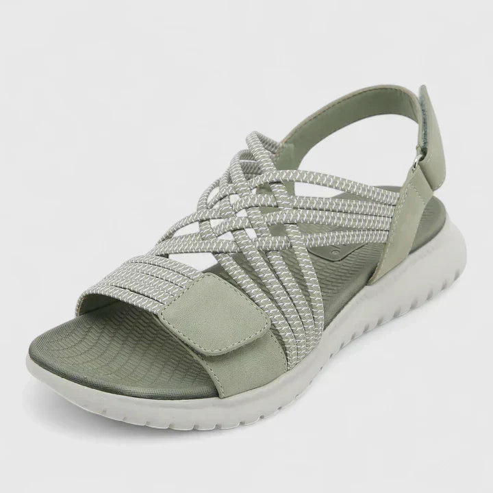 Frida | Ortopediska Sandaler i Svart Läder, Regular Passform