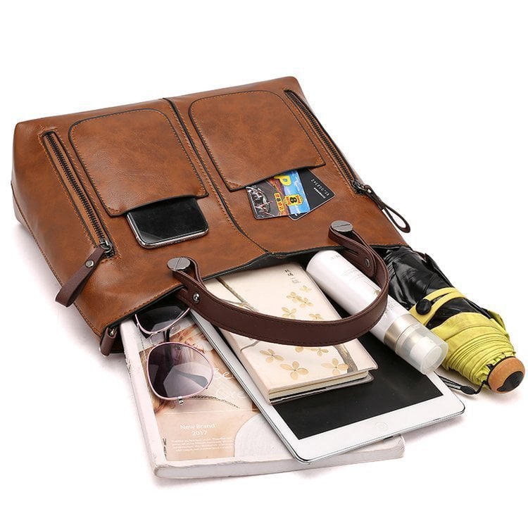Maria | Ikonisk Retro PU Läder Crossbody Handväska