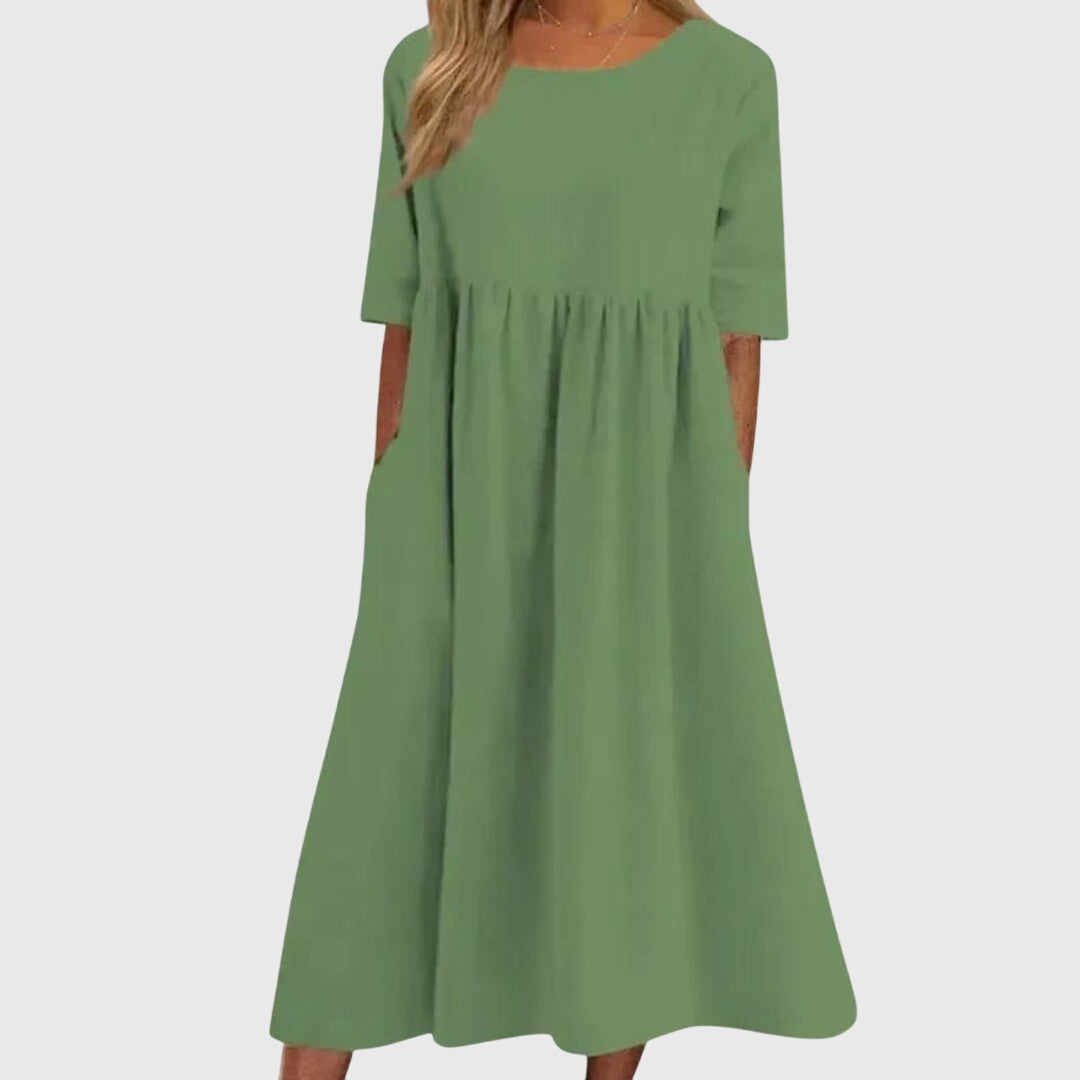 Sanna | Elegant kortärmad klänning