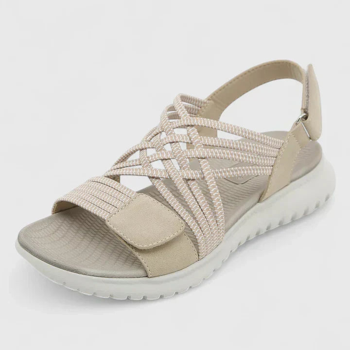 Frida | Ortopediska Sandaler i Svart Läder, Regular Passform