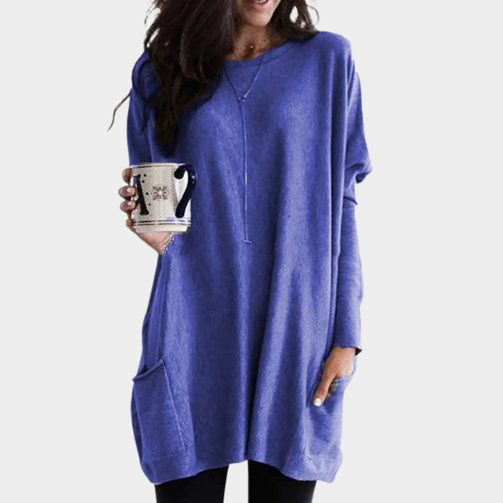 Rut | Långärmad klänning i midi-längd med mage-täckande design