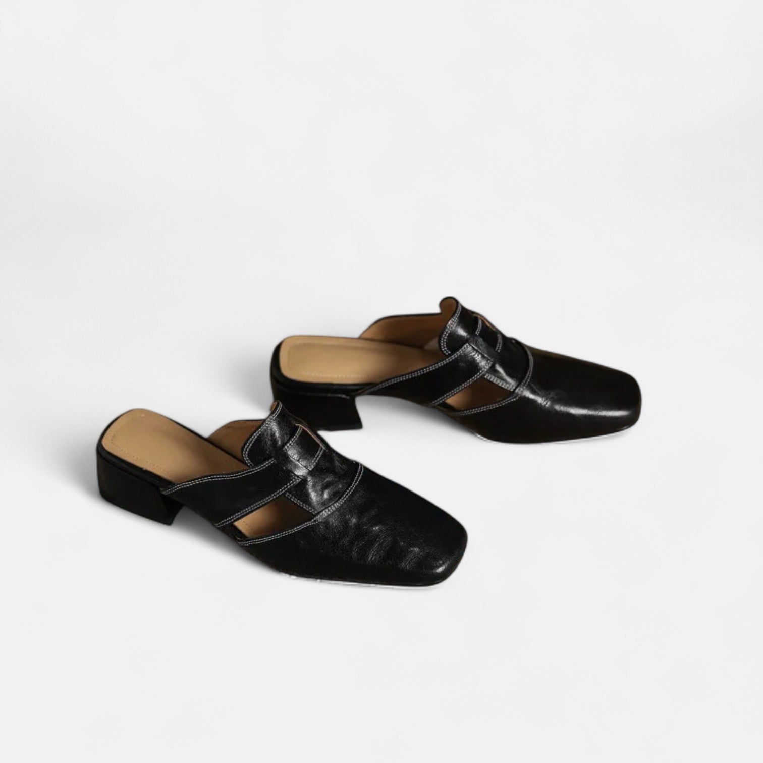 Sigrid | Eleganta Läder Sandaler i Svart