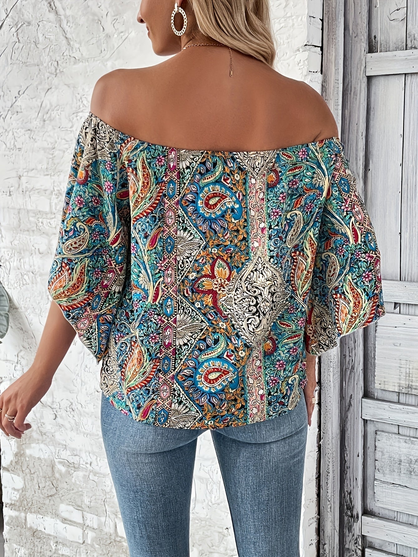 Sara | Axellös Blus I Bohemisk Stil