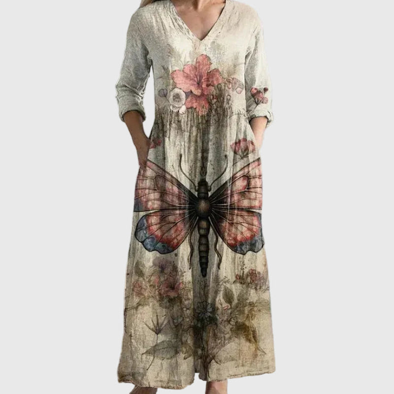 Johanna | Graciös Flödande Maxi Klänning