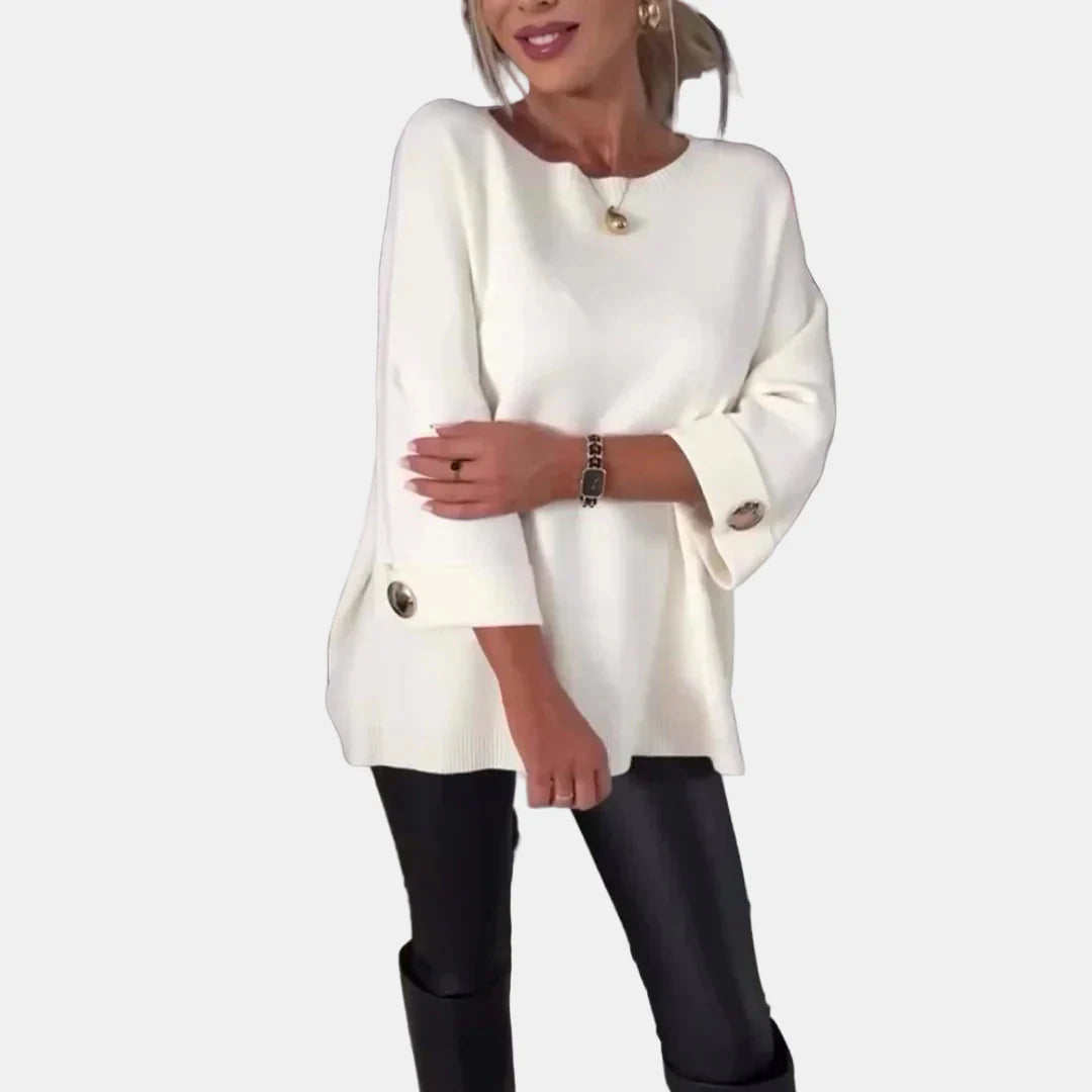 Elsinara | Långärmad Knapp Topp