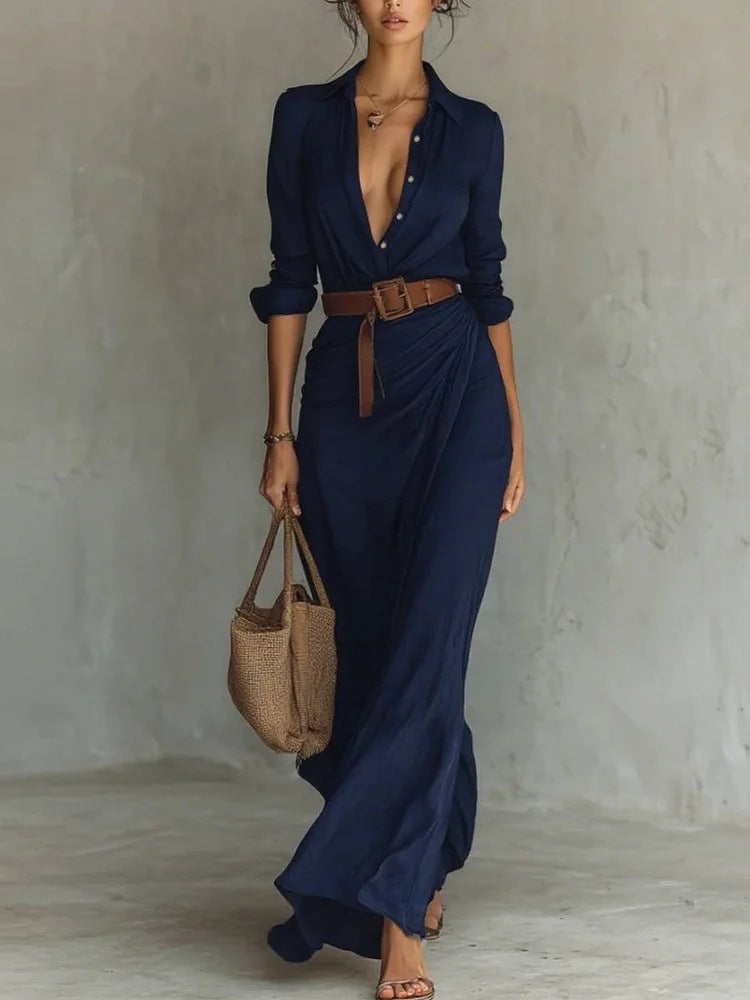 Sanna | Kavaj-Wrap Maxi Klänning