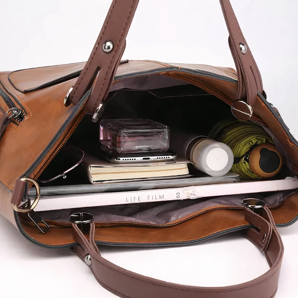 Maria | Ikonisk Retro PU Läder Crossbody Handväska
