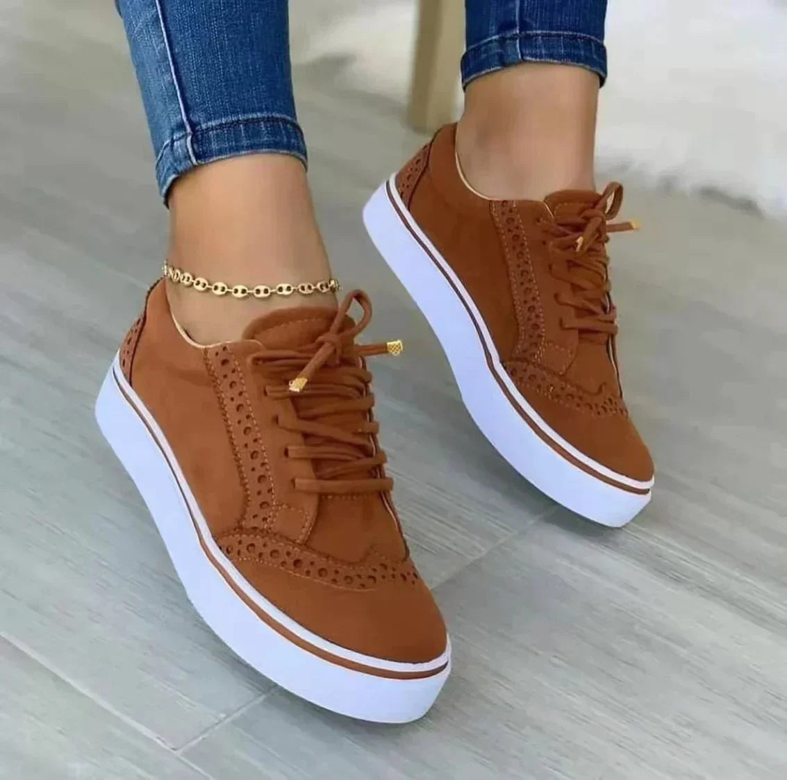 Ingrid | Trendiga Ortopediska Sneakers