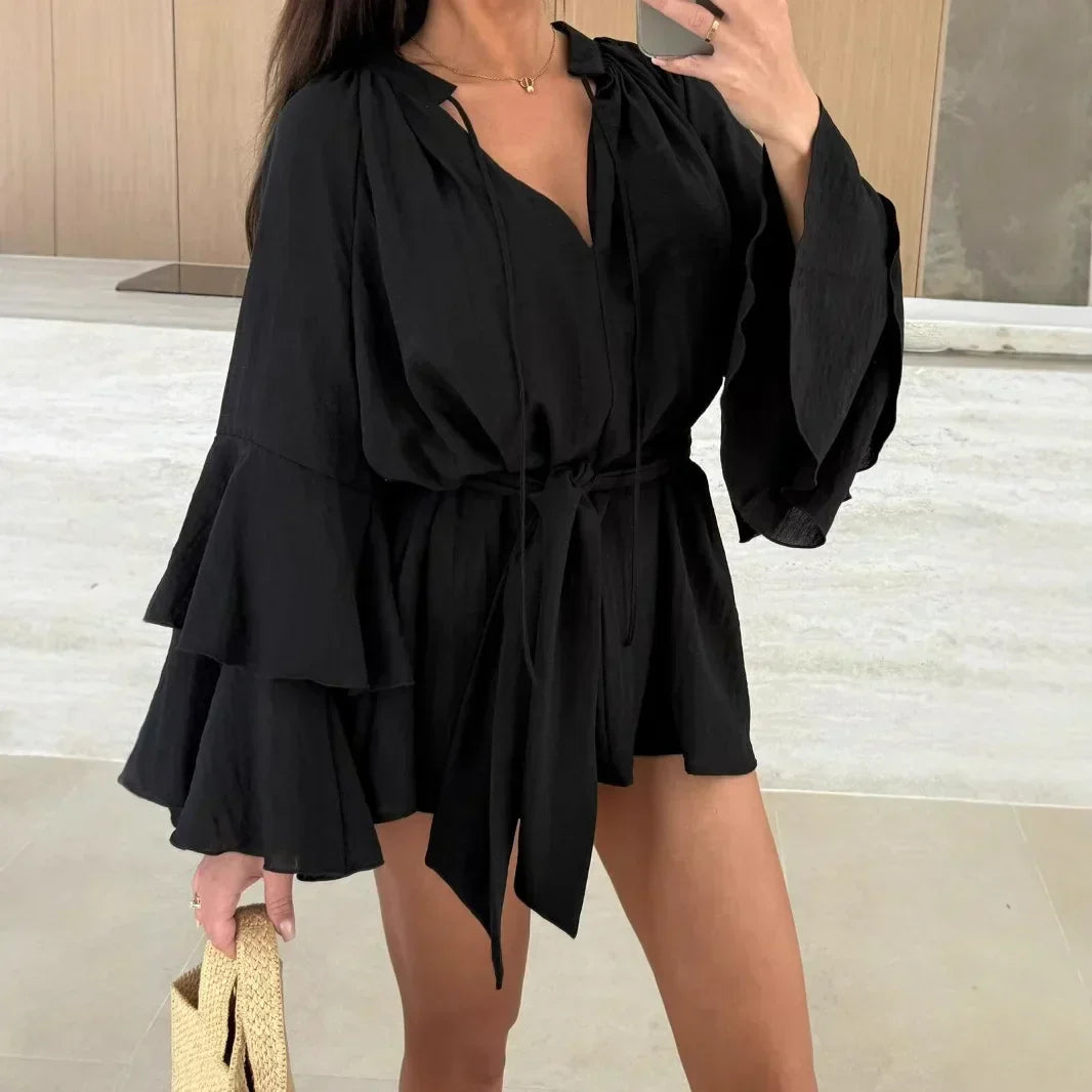 Helena | Sonya - Lätt Skjortklänning med Bälte