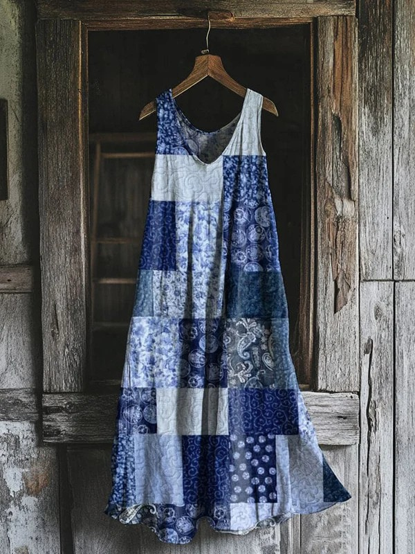Frida | Vintage Patchworkklänning