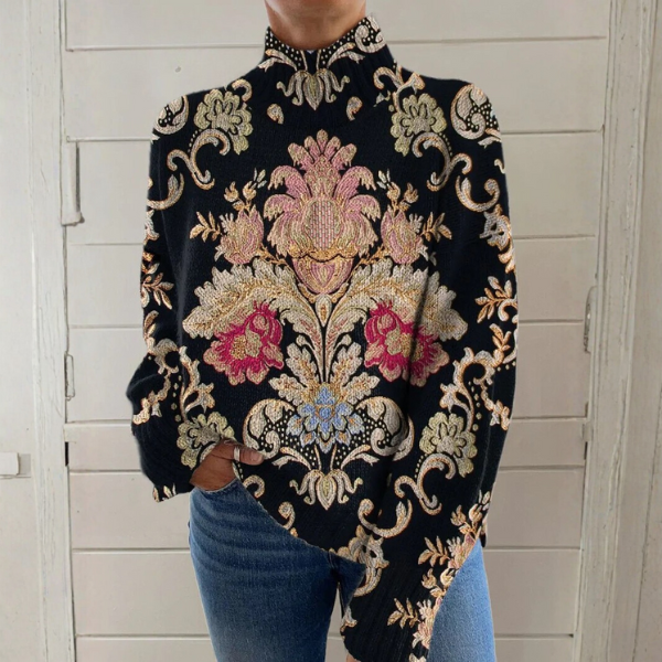 Gunilla | Vintage Blommig Tröja