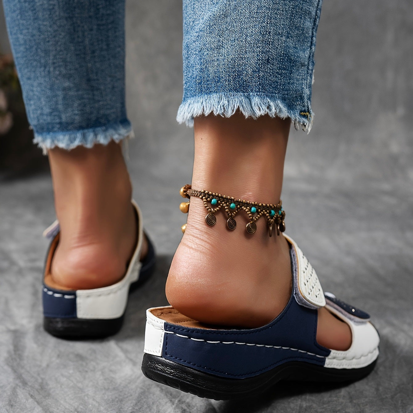 Eva | Ergonomiska sandaler i svart läder
