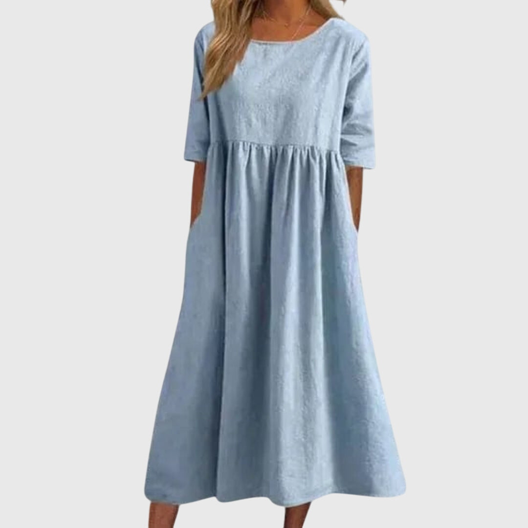 Sanna | Elegant kortärmad klänning