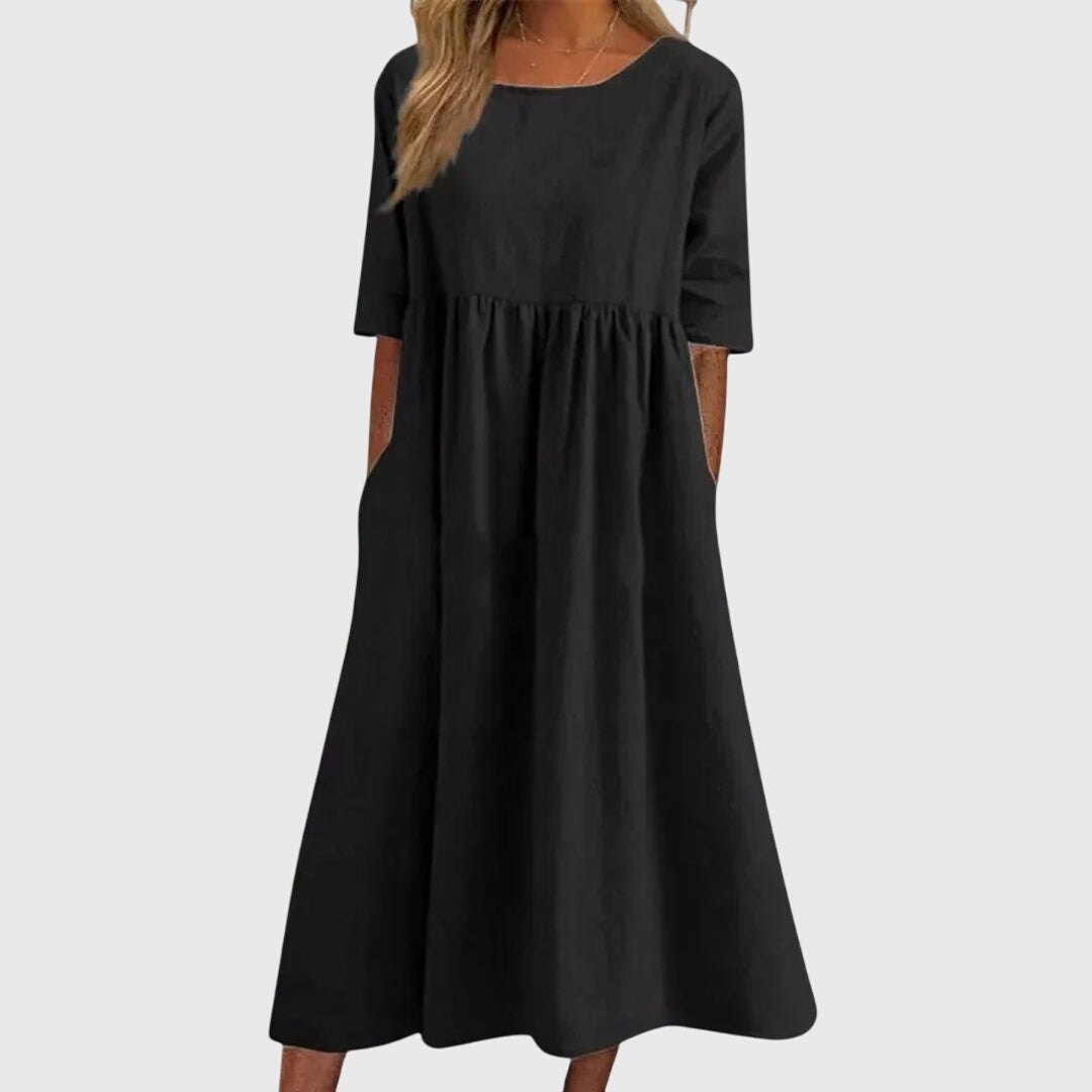 Sanna | Elegant kortärmad klänning