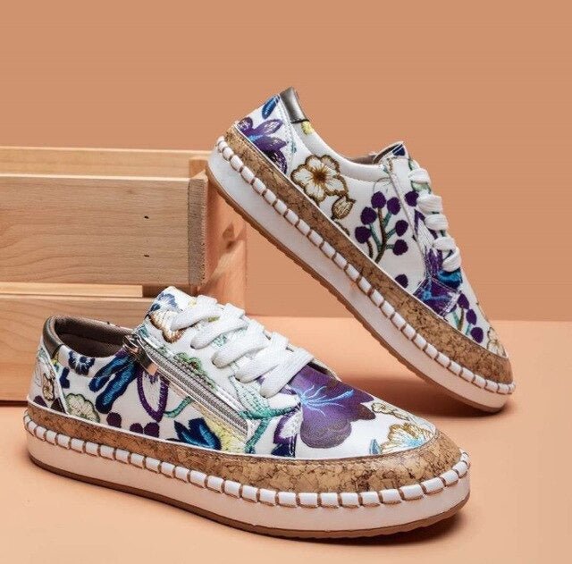 Lisa | Steplume – Ortopediska Sneakers med Mönster