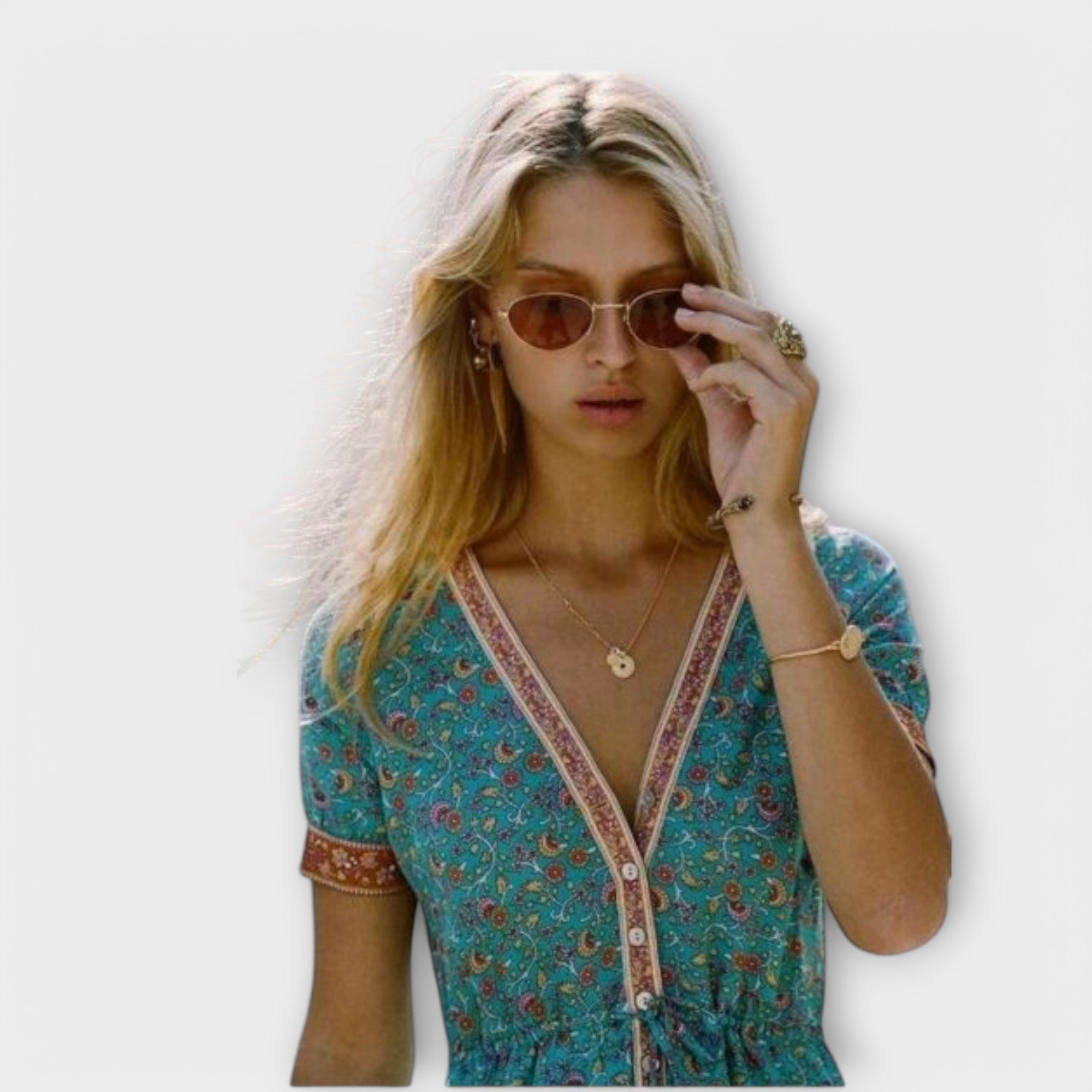 Märta | Boho Midi Klänning