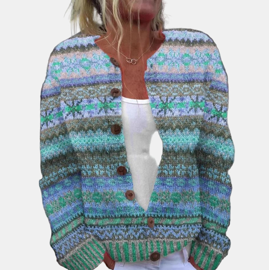 Adelina | Tryckt BlÄ Kofta