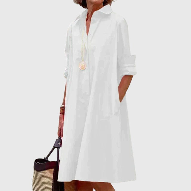 Alma | Elegant Klänning Med Fickor