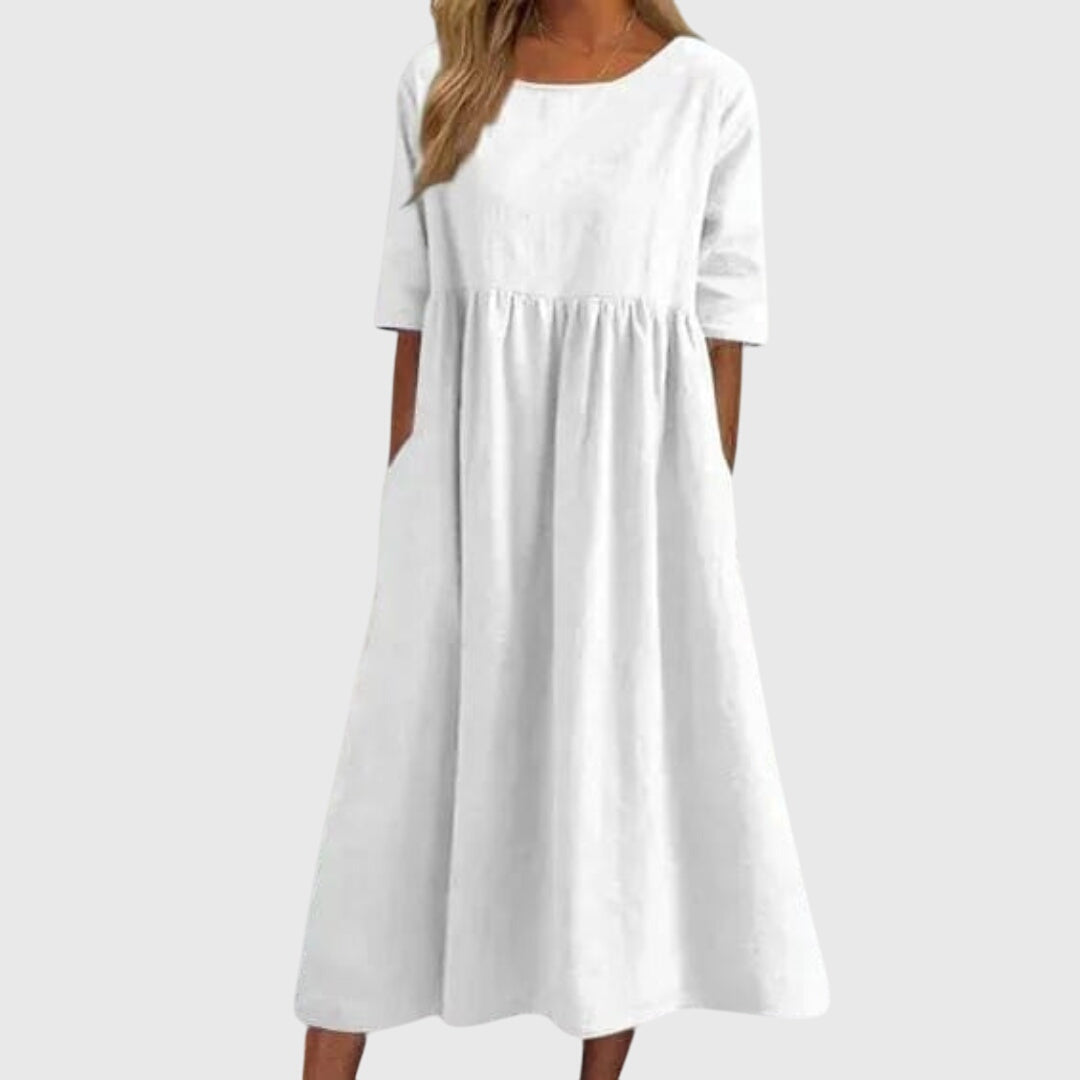 Sanna | Elegant kortärmad klänning