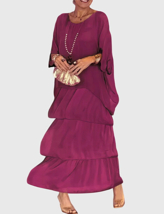 Frida | Lång och Flödande Elegant Klänning