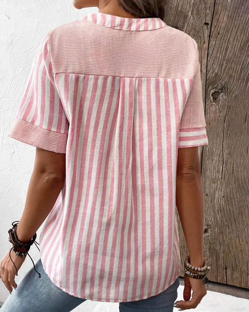 Klara | Talia – Elegant Randig Blus